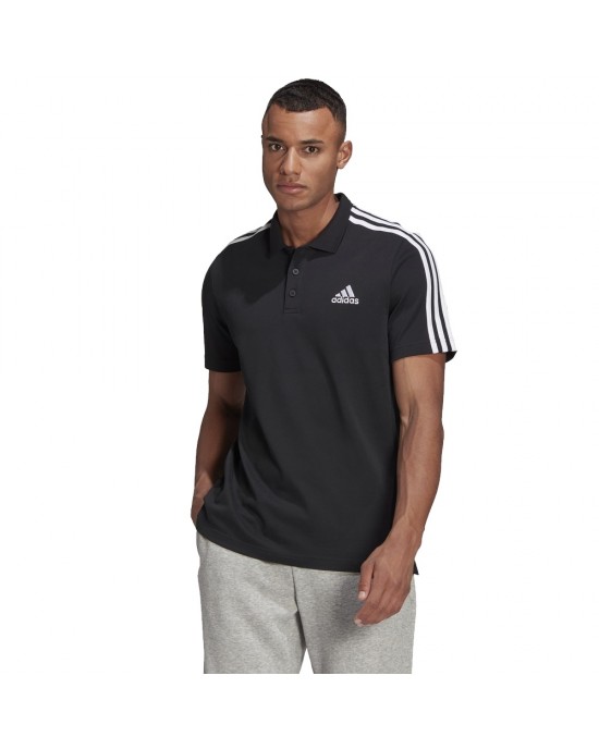 ADIDAS AEROREADY ESSENTIALS PIQUE 3-STRIPES POLO T-SHIRT MENS ΑΝΔΡΙΚΗ ΜΠΛΟΥΖΑ-GK9097