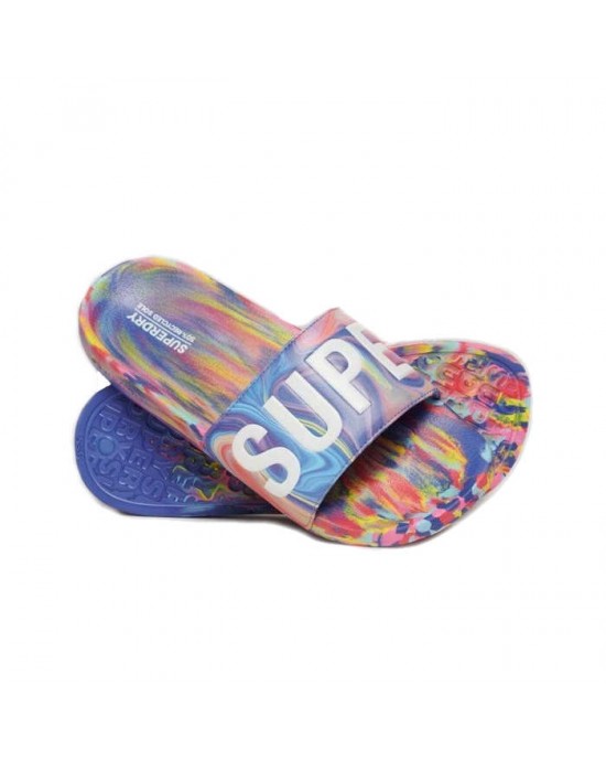 SUPERDRY MARBLE VEGAN POOL SLIDE WOMENS ΓΥΝΑΙΚΕΙΑ ΠΑΝΤΟΦΛΑ ΘΑΛΑΣΣΗΣ-WF310218A