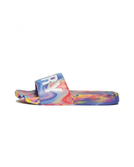 SUPERDRY MARBLE VEGAN POOL SLIDE WOMENS ΓΥΝΑΙΚΕΙΑ ΠΑΝΤΟΦΛΑ ΘΑΛΑΣΣΗΣ-WF310218A