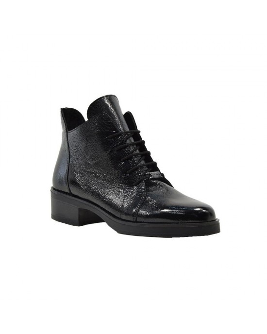 RAGAZZA CASUAL PATENT LEATHER BOOTS WOMENS ΓΥΝΑΙΚΕΙΟ ΔΕΡΜΑΤΙΝΟ ΛΟΥΣΤΡΙΝΙ ΗΜΙΜΠΟΤΑΚΙ-0163