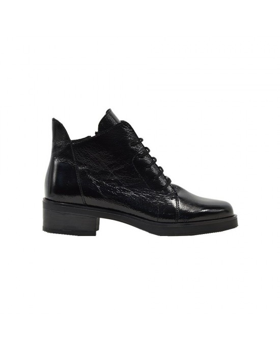 RAGAZZA CASUAL PATENT LEATHER BOOTS WOMENS ΓΥΝΑΙΚΕΙΟ ΔΕΡΜΑΤΙΝΟ ΛΟΥΣΤΡΙΝΙ ΗΜΙΜΠΟΤΑΚΙ-0163