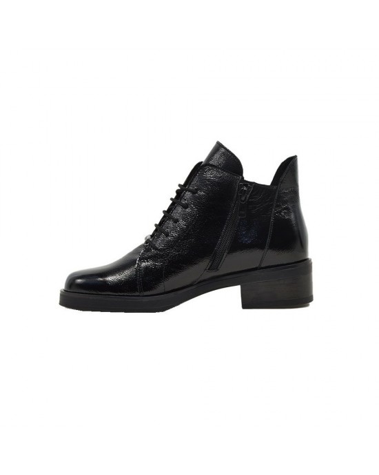 RAGAZZA CASUAL PATENT LEATHER BOOTS WOMENS ΓΥΝΑΙΚΕΙΟ ΔΕΡΜΑΤΙΝΟ ΛΟΥΣΤΡΙΝΙ ΗΜΙΜΠΟΤΑΚΙ-0163